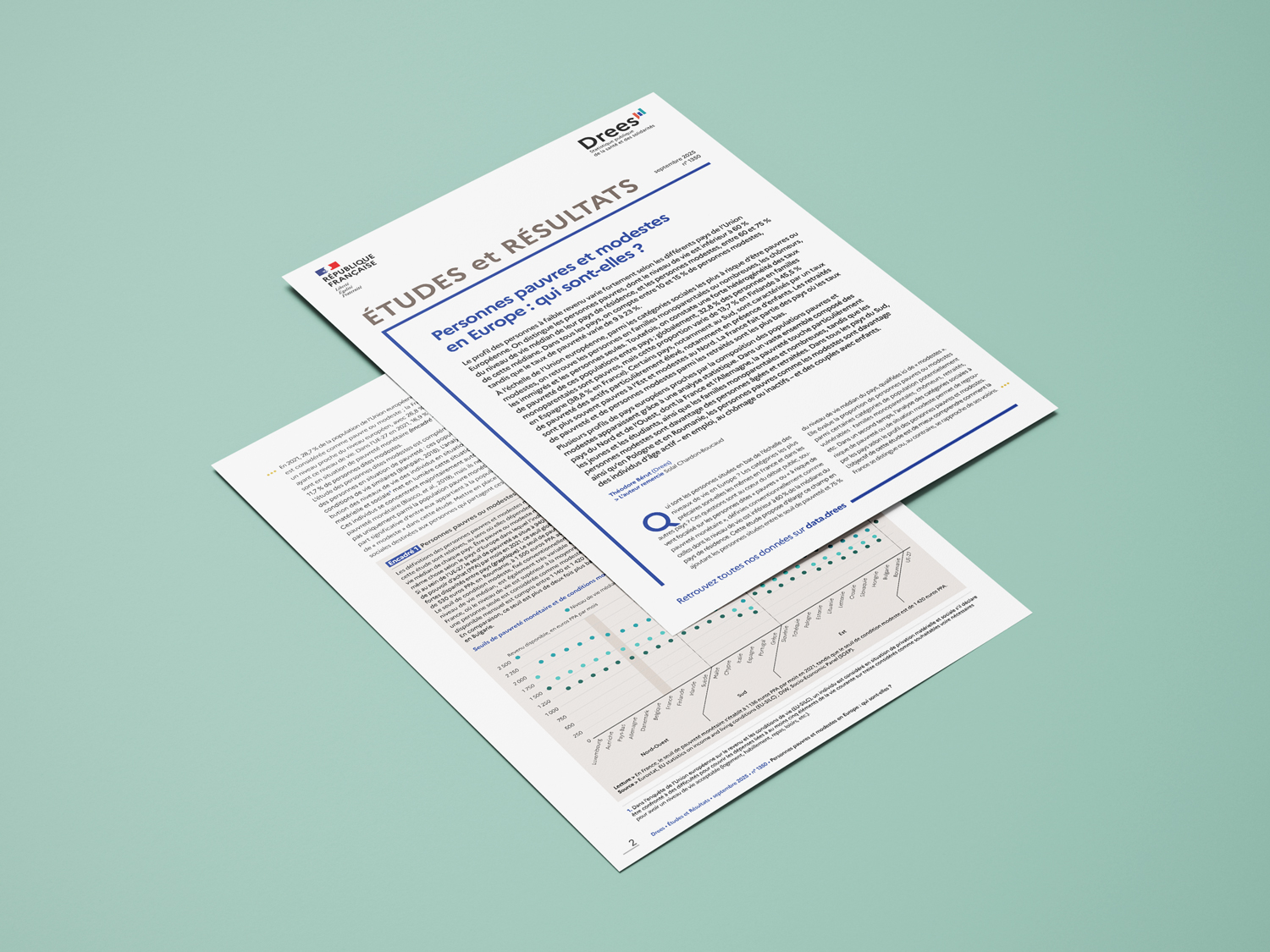 Mise en page des publications Études et Résultats.