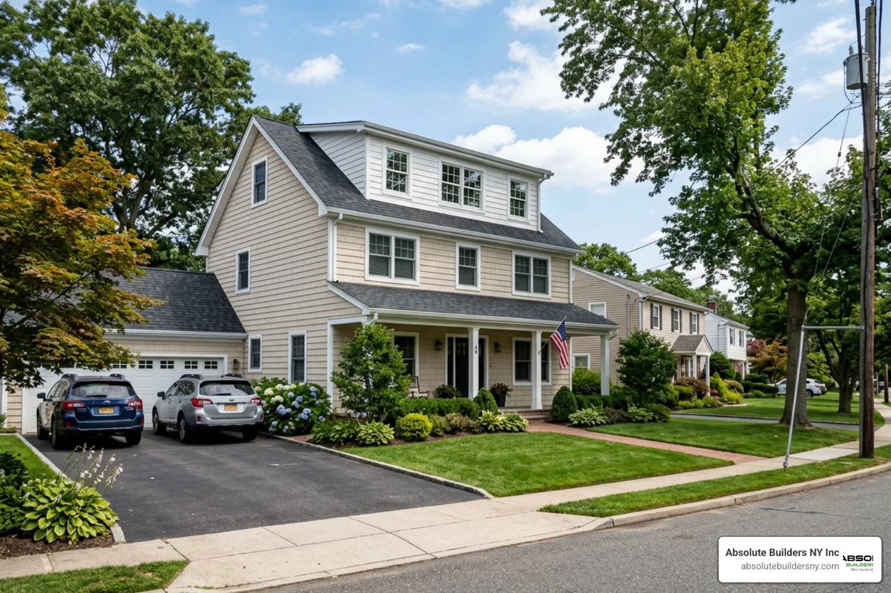 dormer addition on a Long Island home