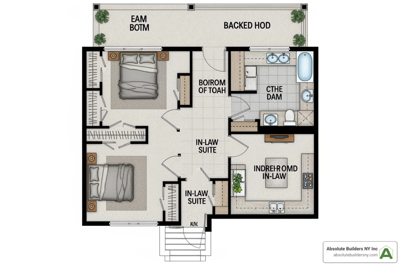 attached in law suite floor plan attached in law suite floor plan