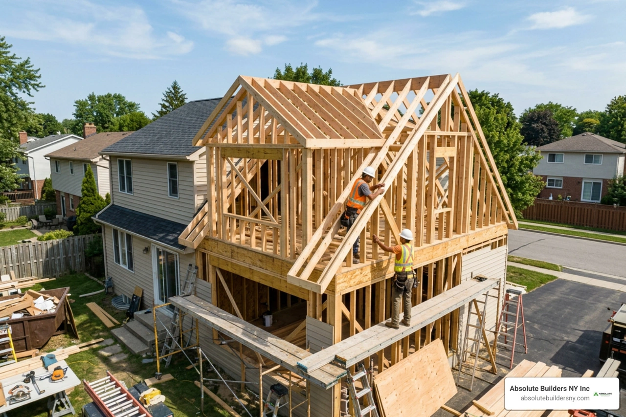 framing construction for a residential second story dormer addition framing construction for a residential second story dormer addition