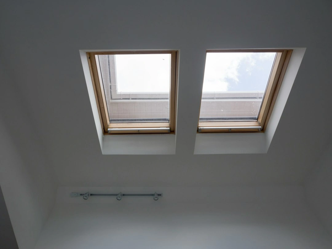Finished attic dormer window interior space Finished attic dormer window interior space