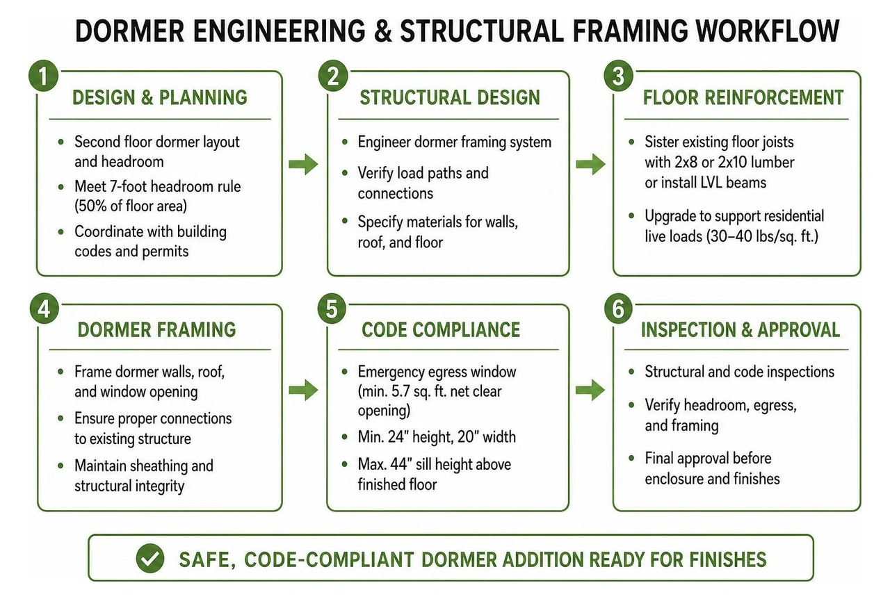 Dormer engineering and structural framing workflow