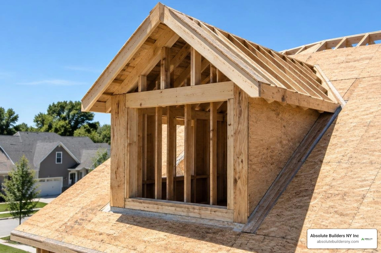 cheek wall framing and valley jack rafter installation