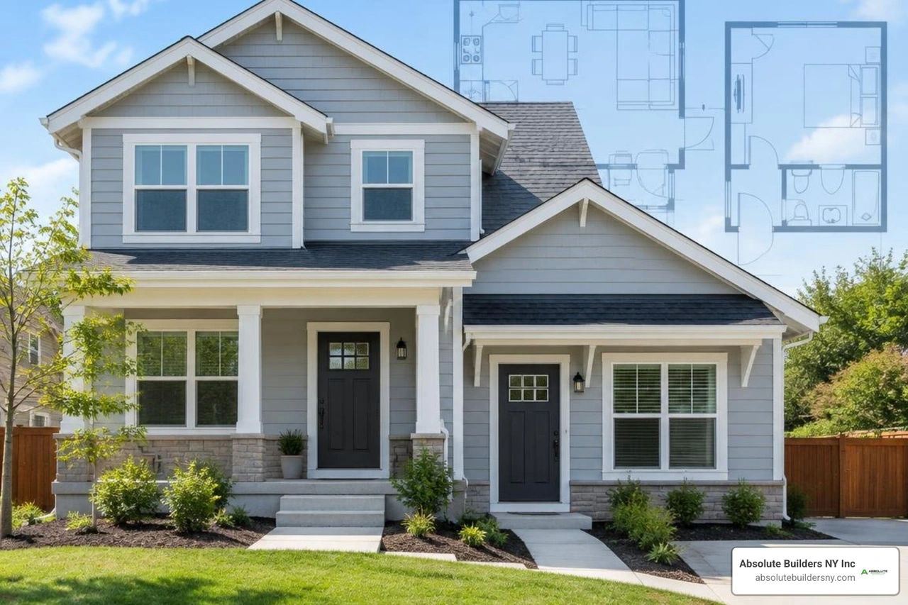 Single-family residence floor plan with compliant secondary suite
