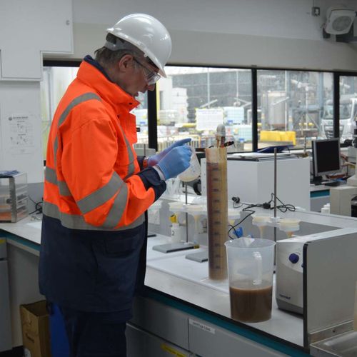 Cleaning and Inspection inside empty anaerobic digester tank
