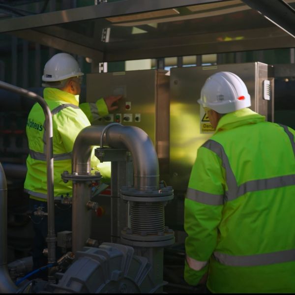 Plant operators maintaining AD plant