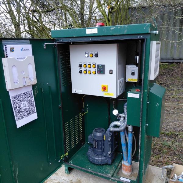 Installation of underground package treatment plant and control panel