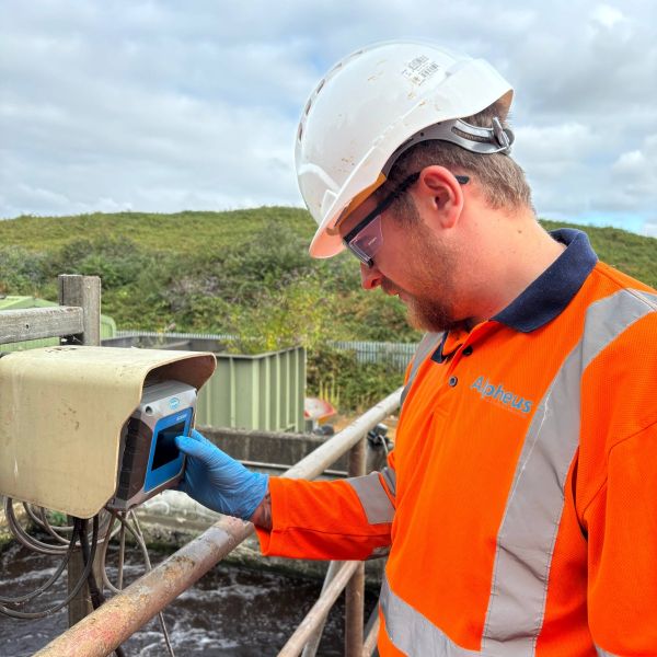 Plant Operator at work on wastewater treatment plant