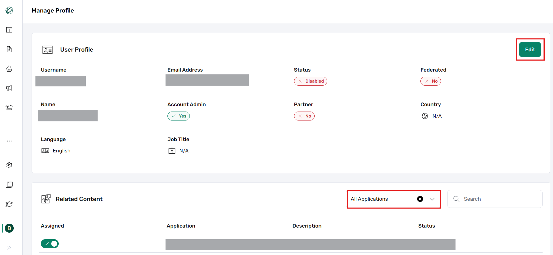Profile Page Edit and Dropdown