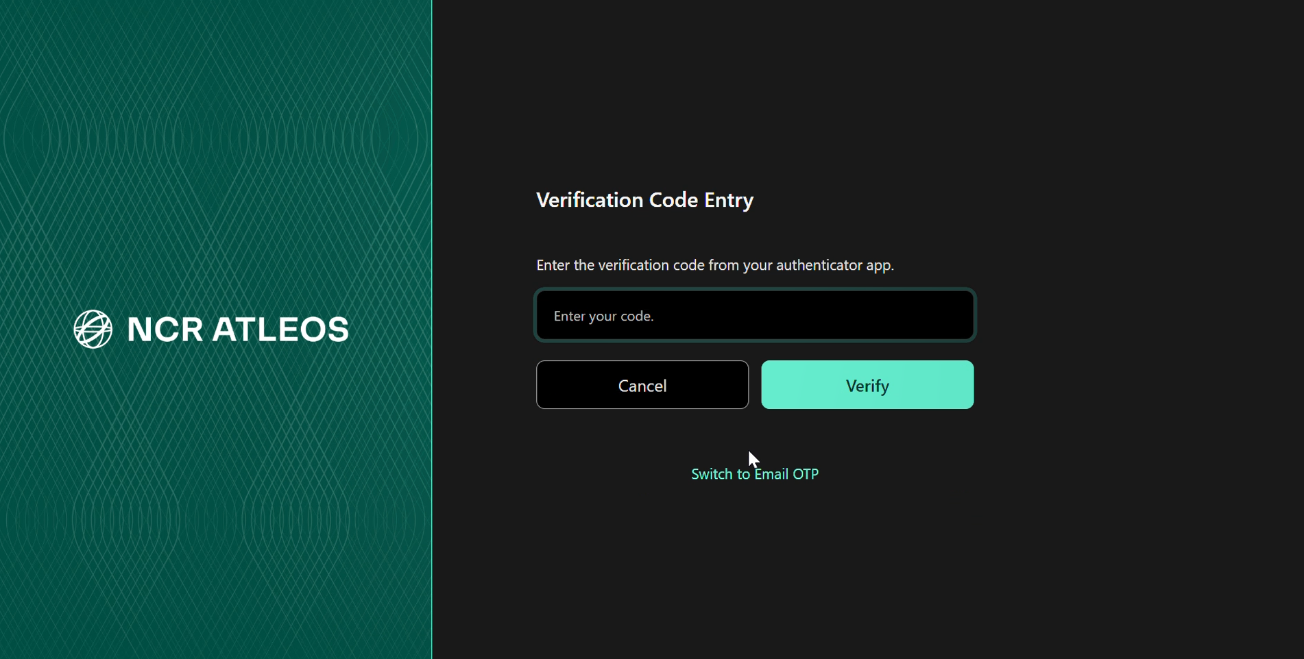 Email Verification Code - Switch to Email