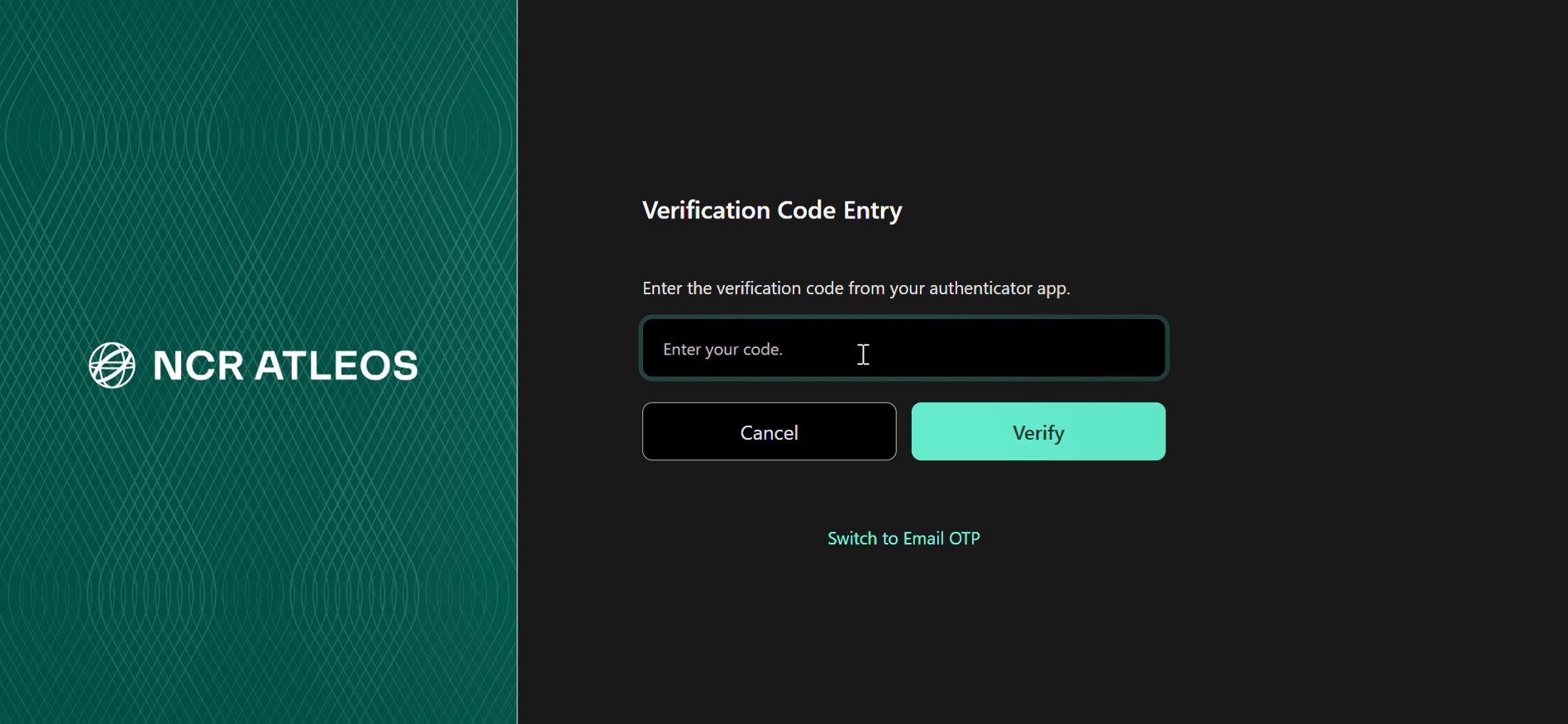 Enter MFA verification code