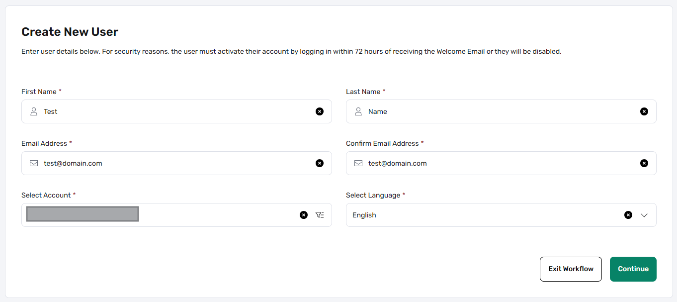 User Details Page