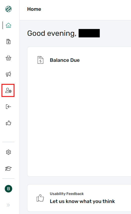 Administration Button Location