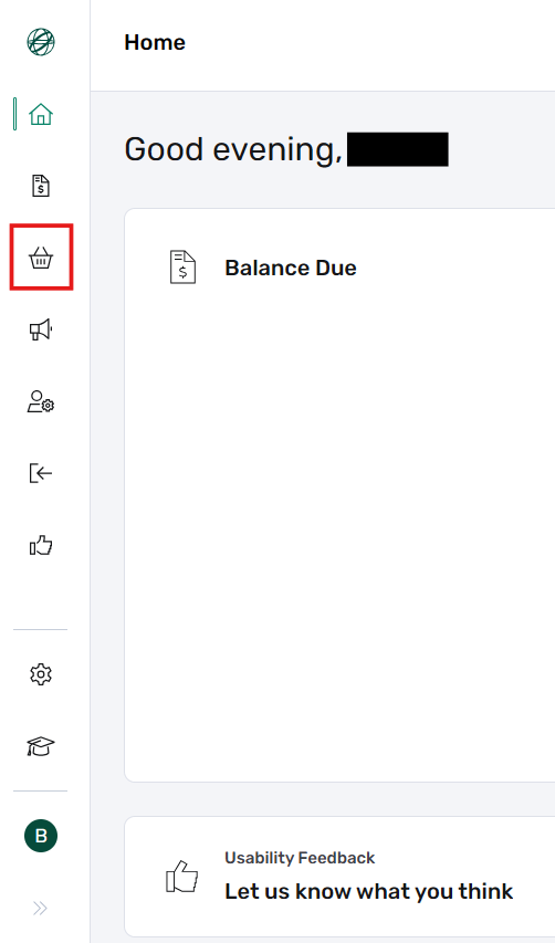 Orders Button Location