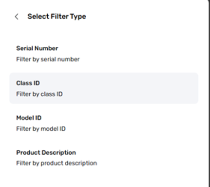 Advanced filter list options
