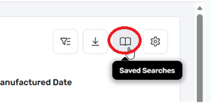 Saved Search tab