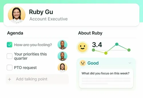 UI from Lattice showcasing our engagement tool