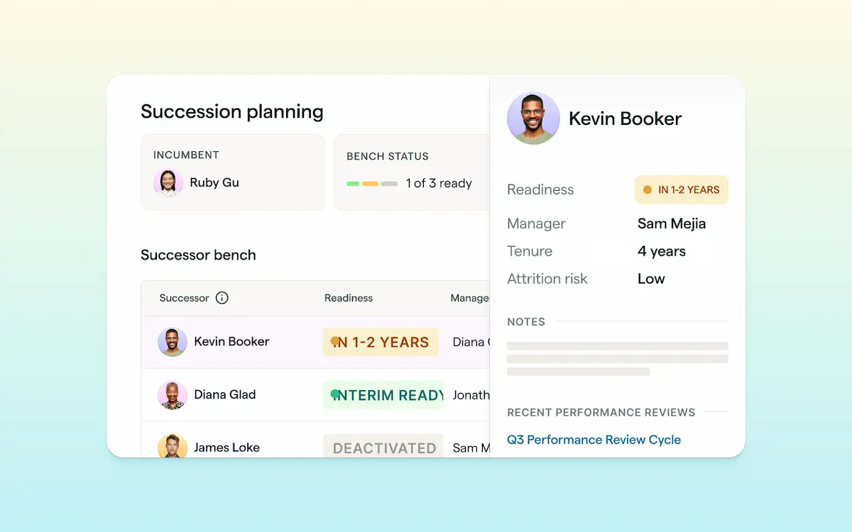 UI of Lattice Succession Planning