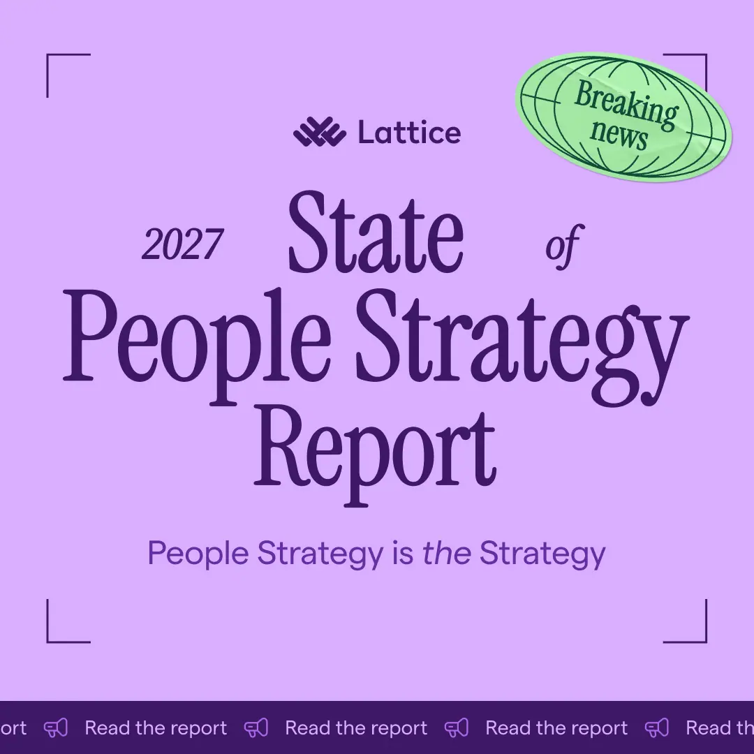 Cover for the 2027 State of People Strategy Report by Lattice