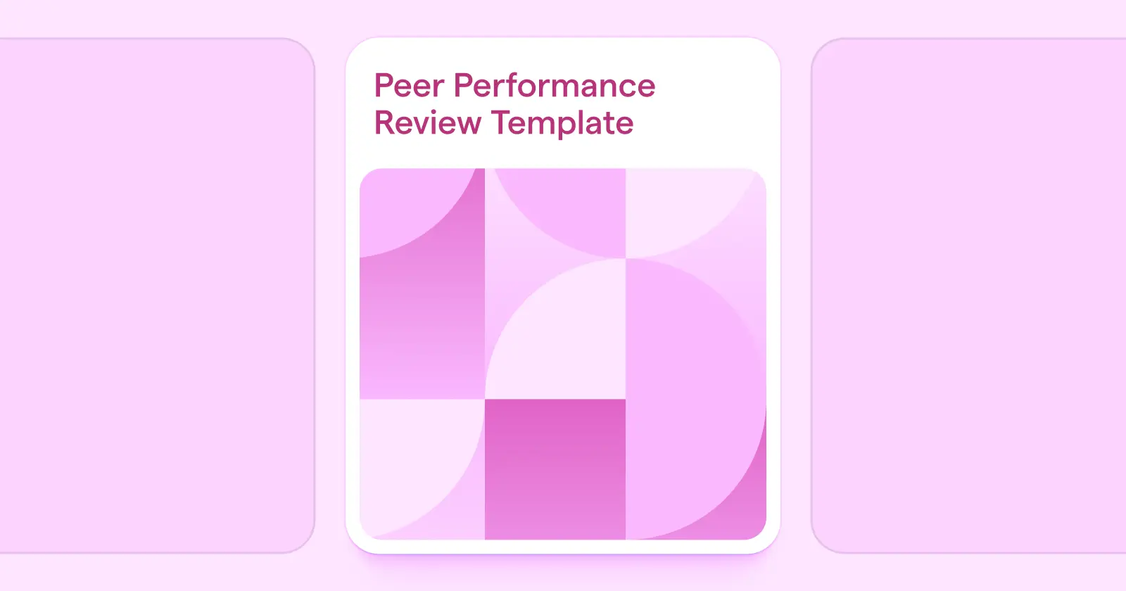 cover image that reads 'peer performance review template'