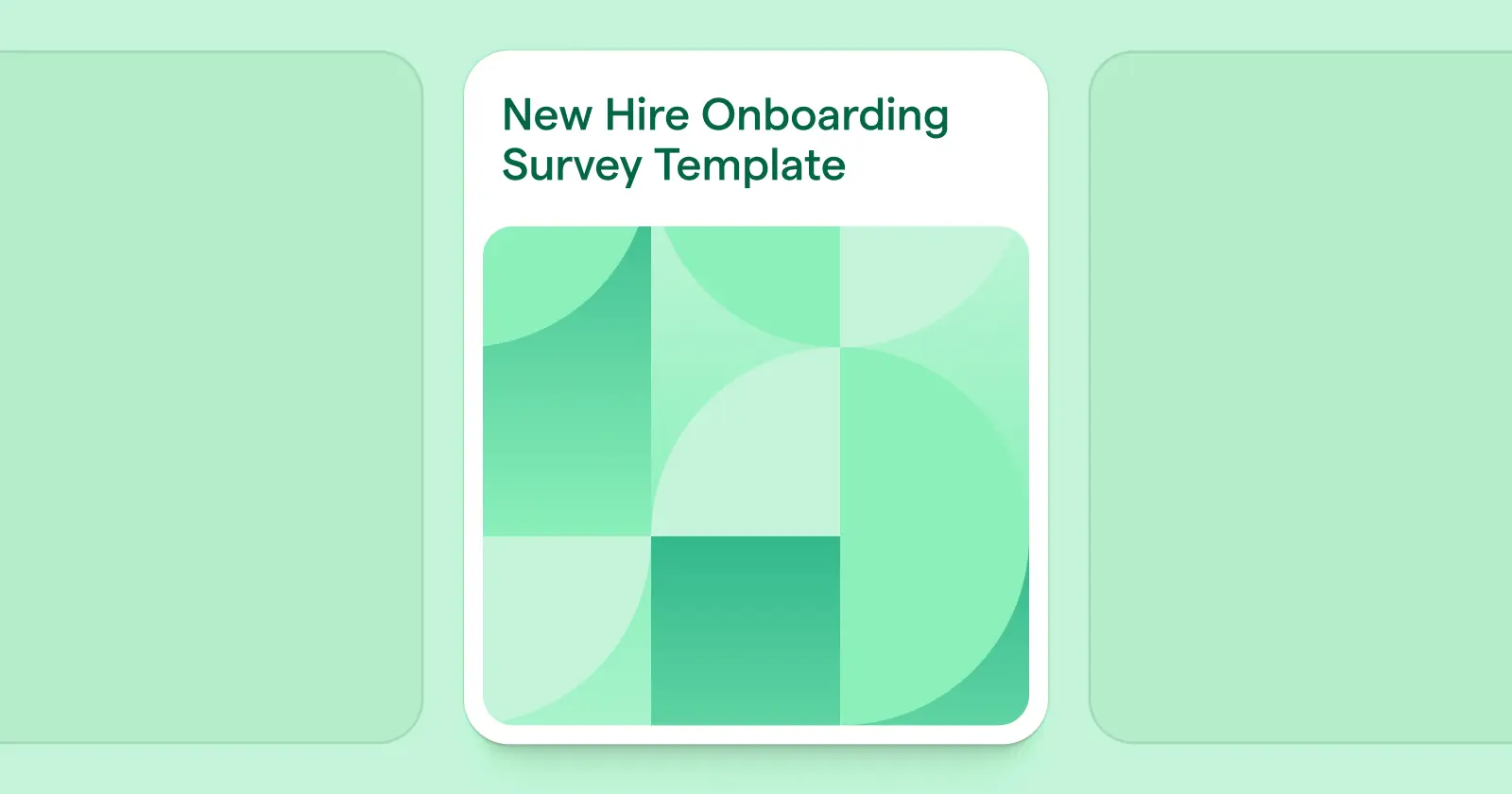 Green cover card for the Lattice New Hire Onboarding Survey Template