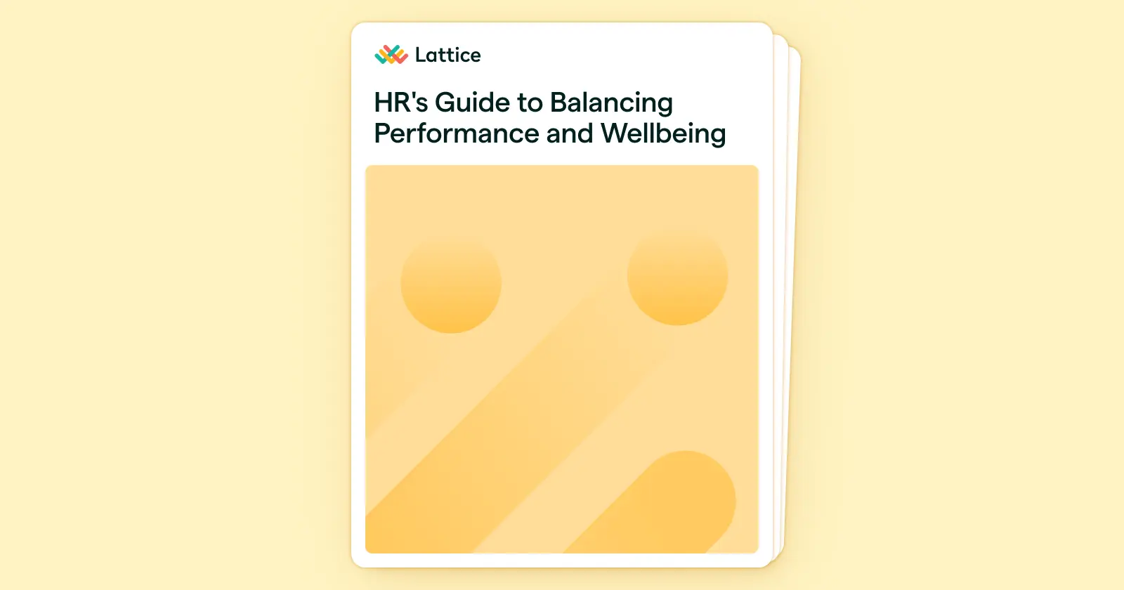 Cover of the Lattice workbook HR's Guide to Balancing Performance and Wellbeing