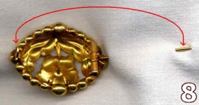 old brooches - how to use long pin