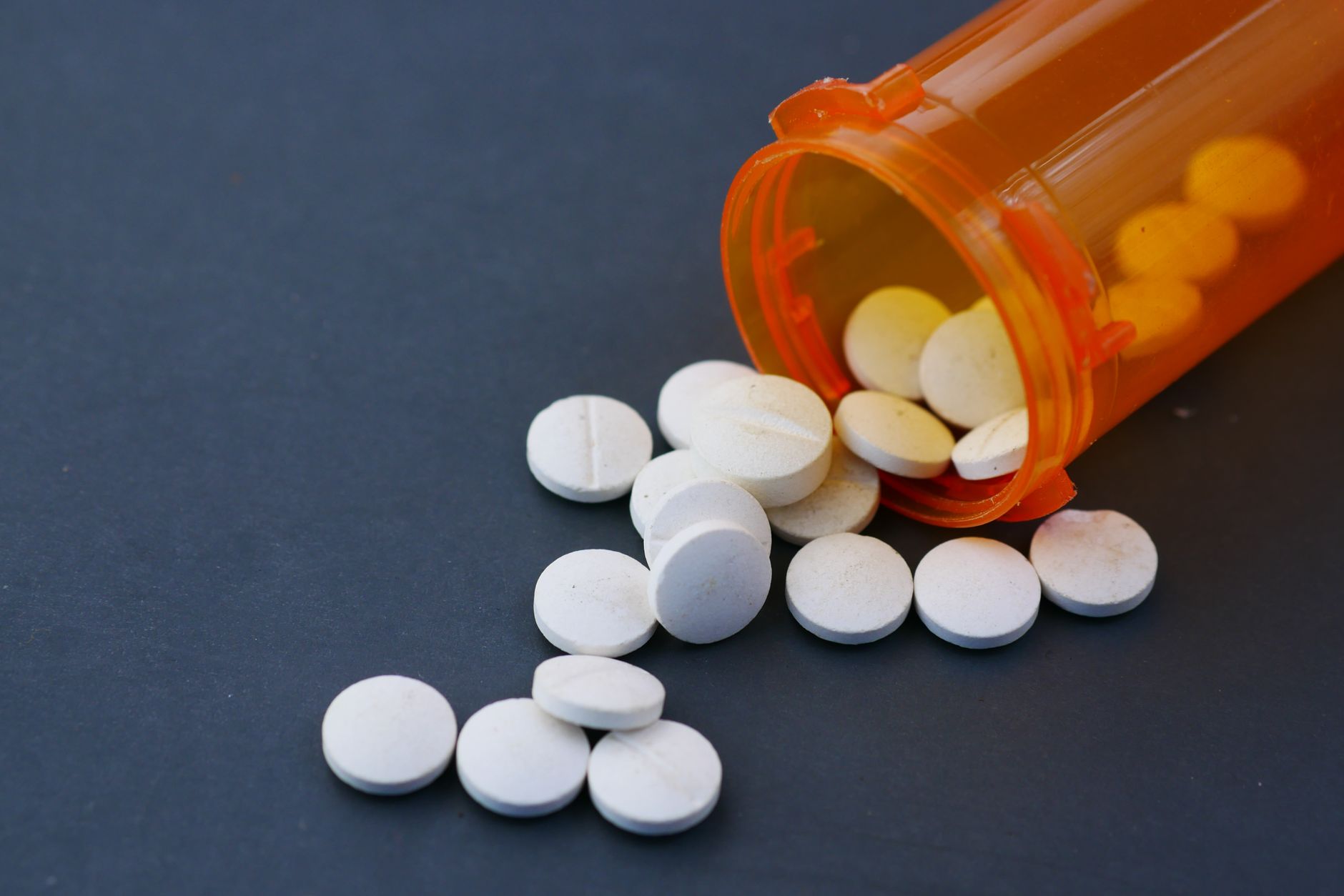 Prescription bottle with tablets