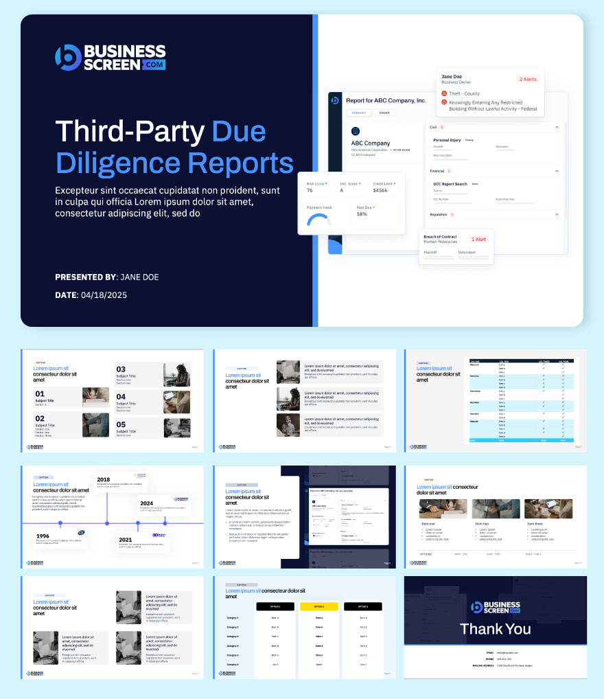 Business Screen Presentation Design