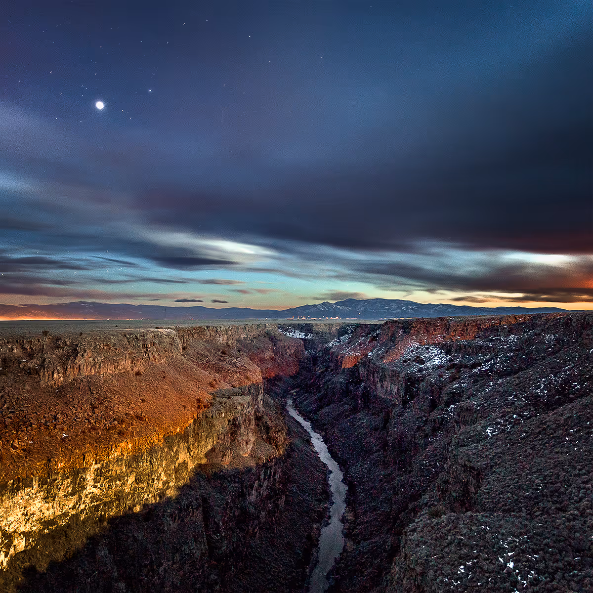 Rio Grande Gorge with snow
