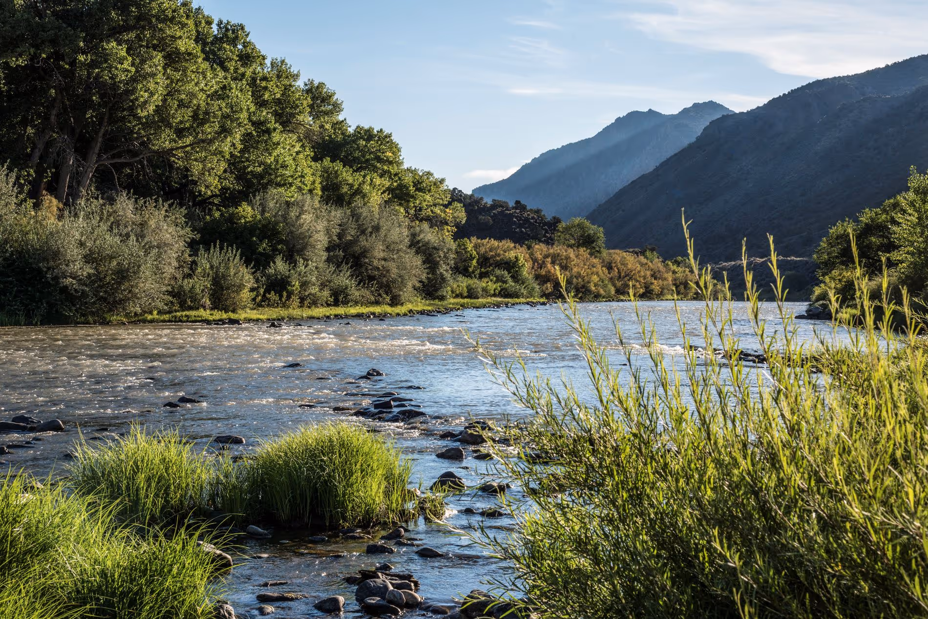 River surrounded by mountains