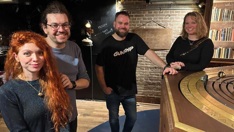 Team photo at The Alchemist escape room in Amsterdam