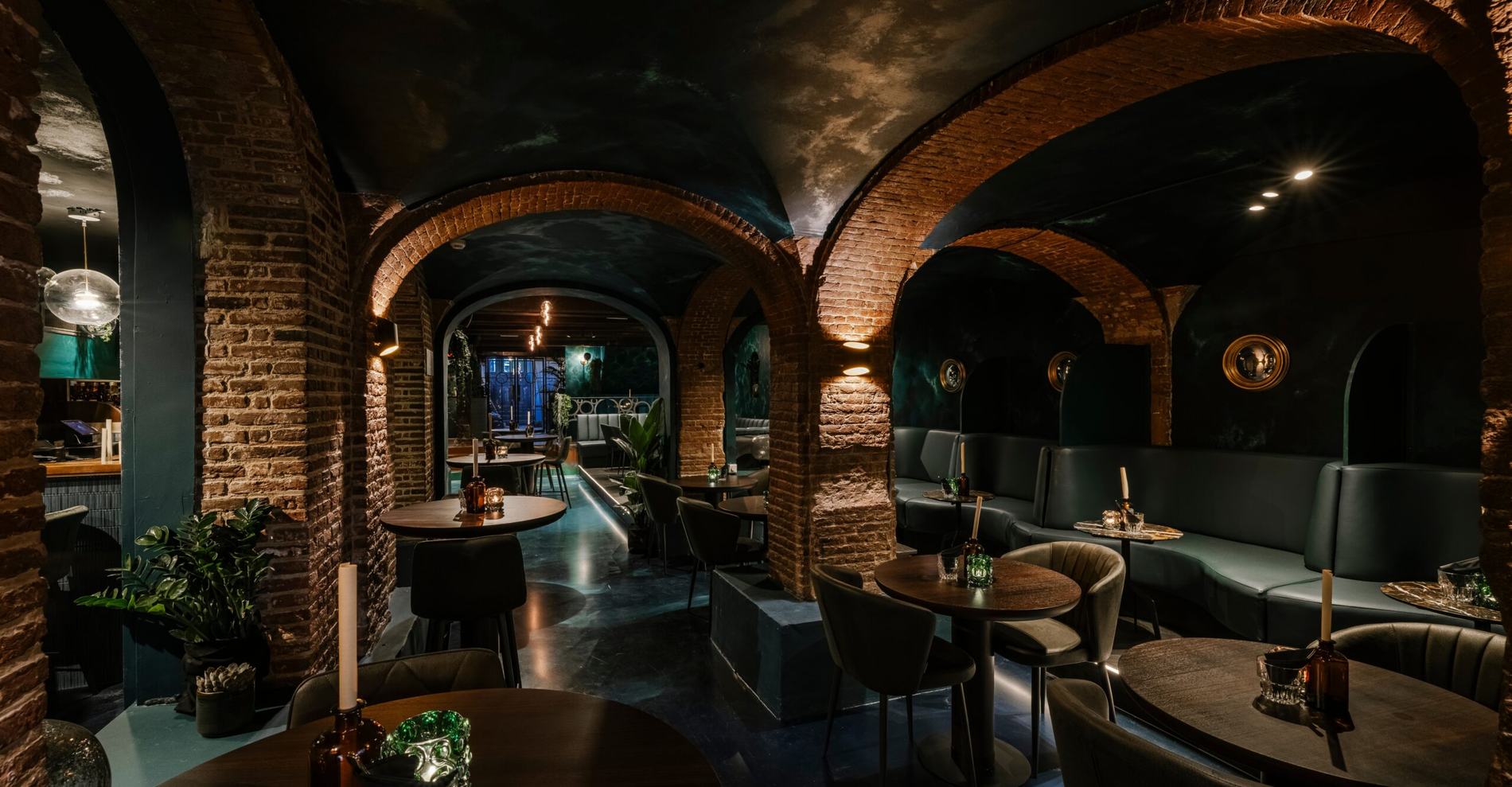 The vaulted brick interior of Belly of the Beast