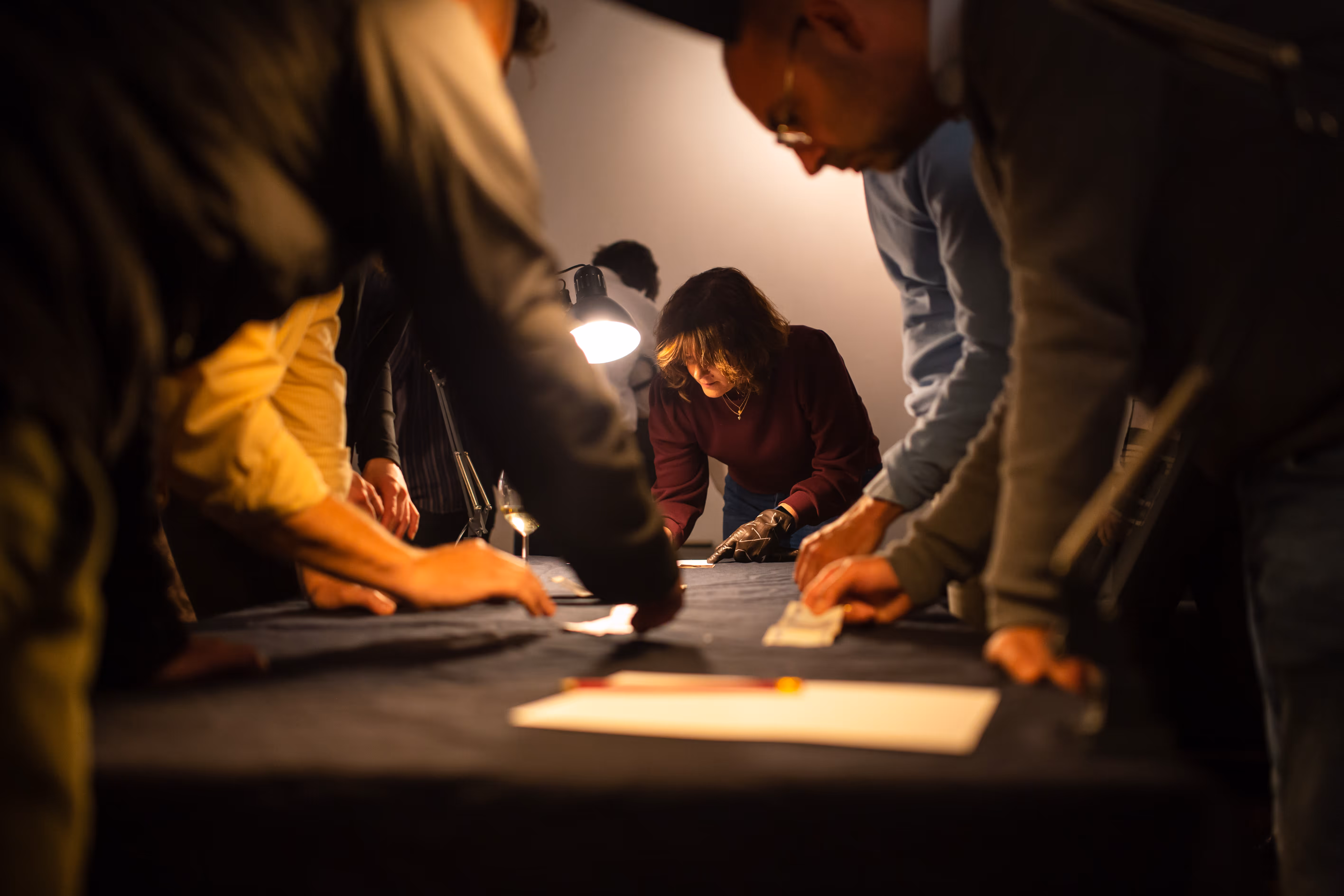 Corporate team playing Time Crimes at Sherlocked