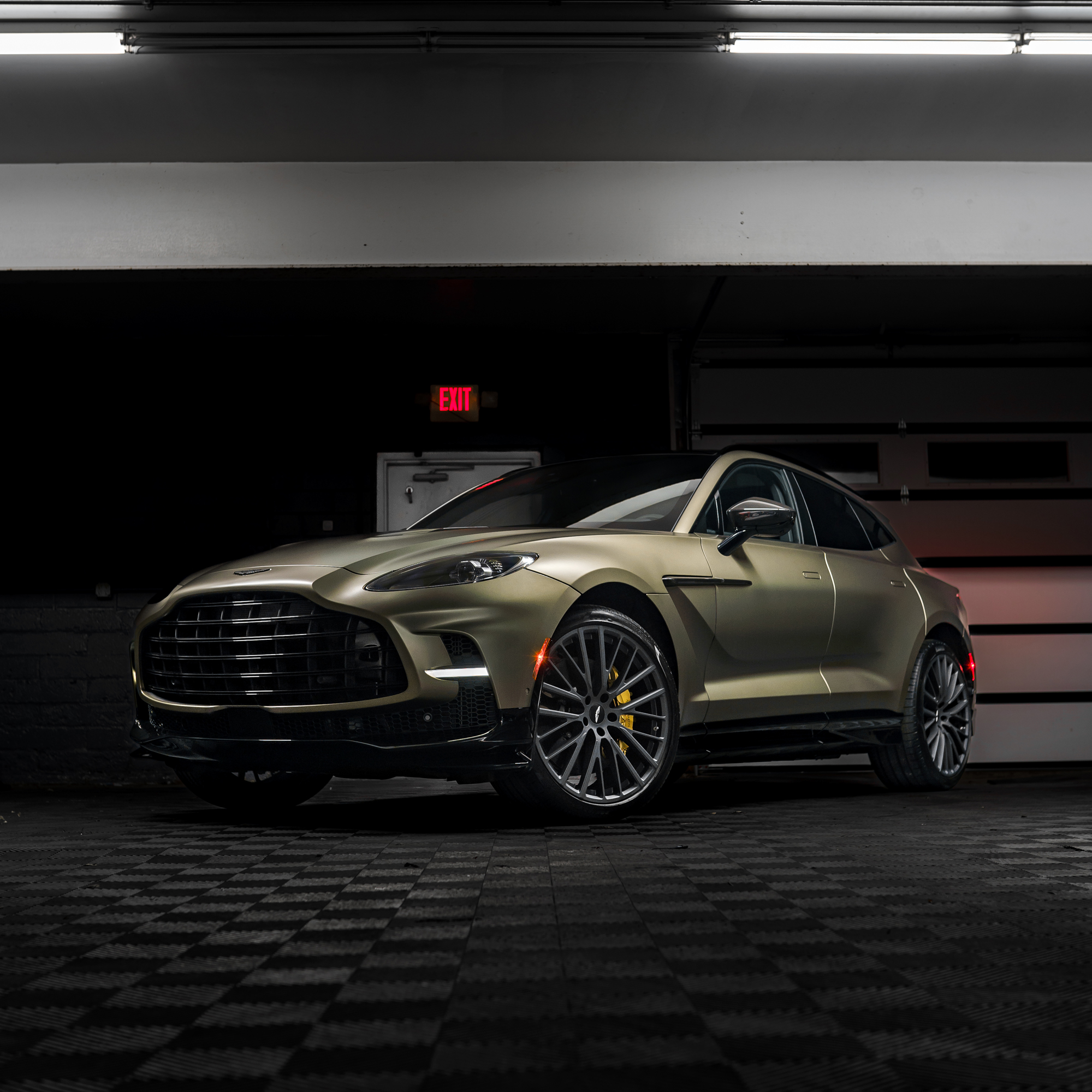 Green Aston Martin DBX 707 with paint protection film and ceramic coating at Pristine Detail