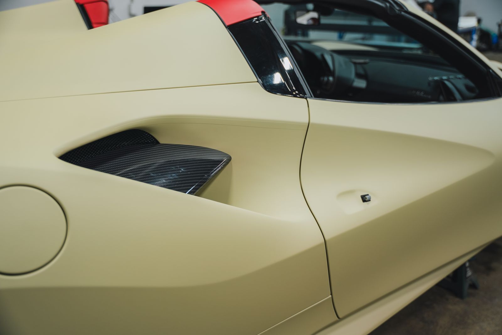 Cream Ferrari 488 Spider at Pristine Detail in Edina, MN, photo 7