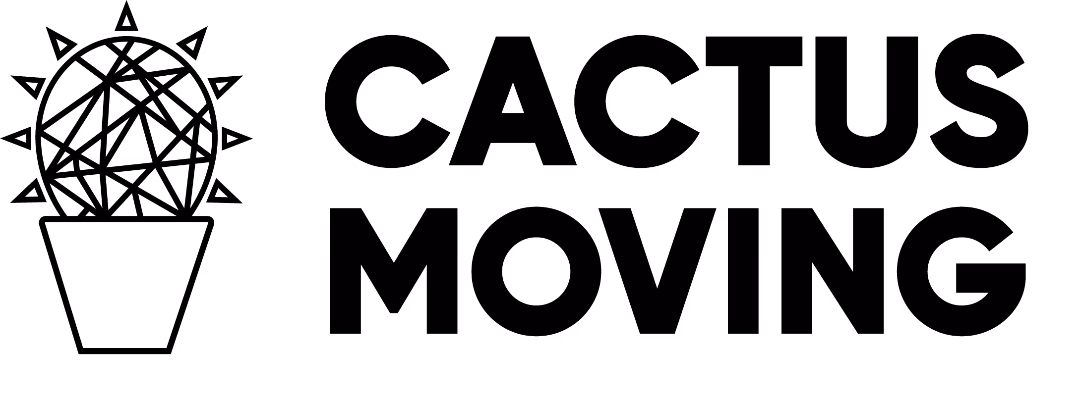 Cactus Moving Full Logo White
