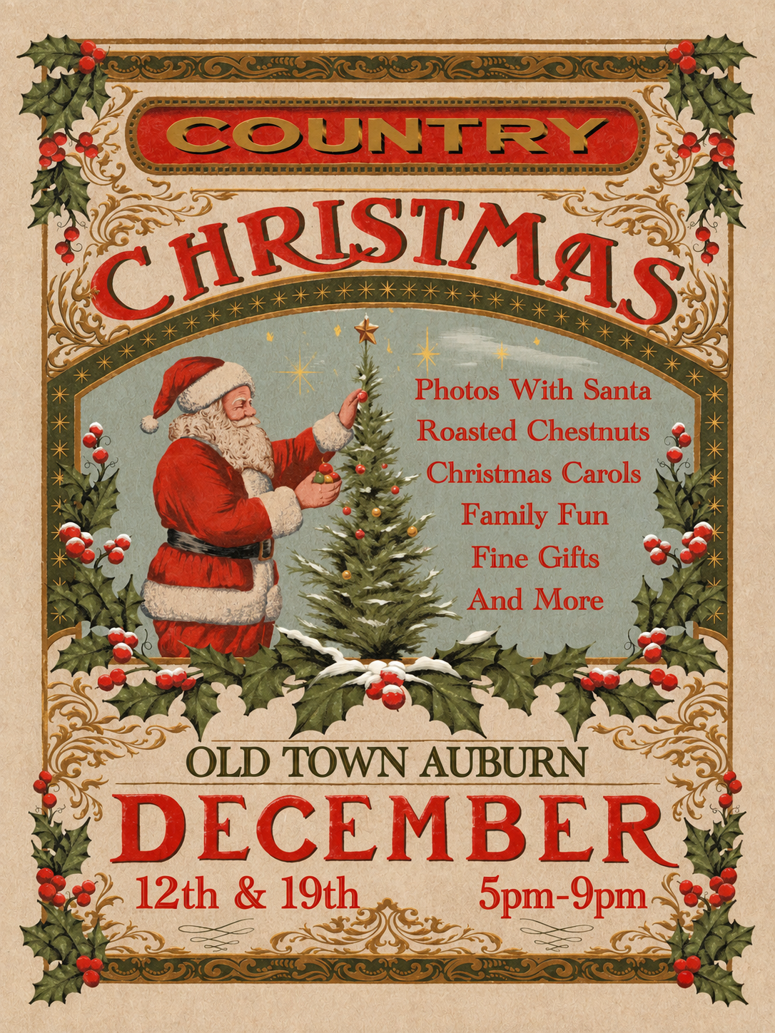 Country Christmas in Old Town Auburn
