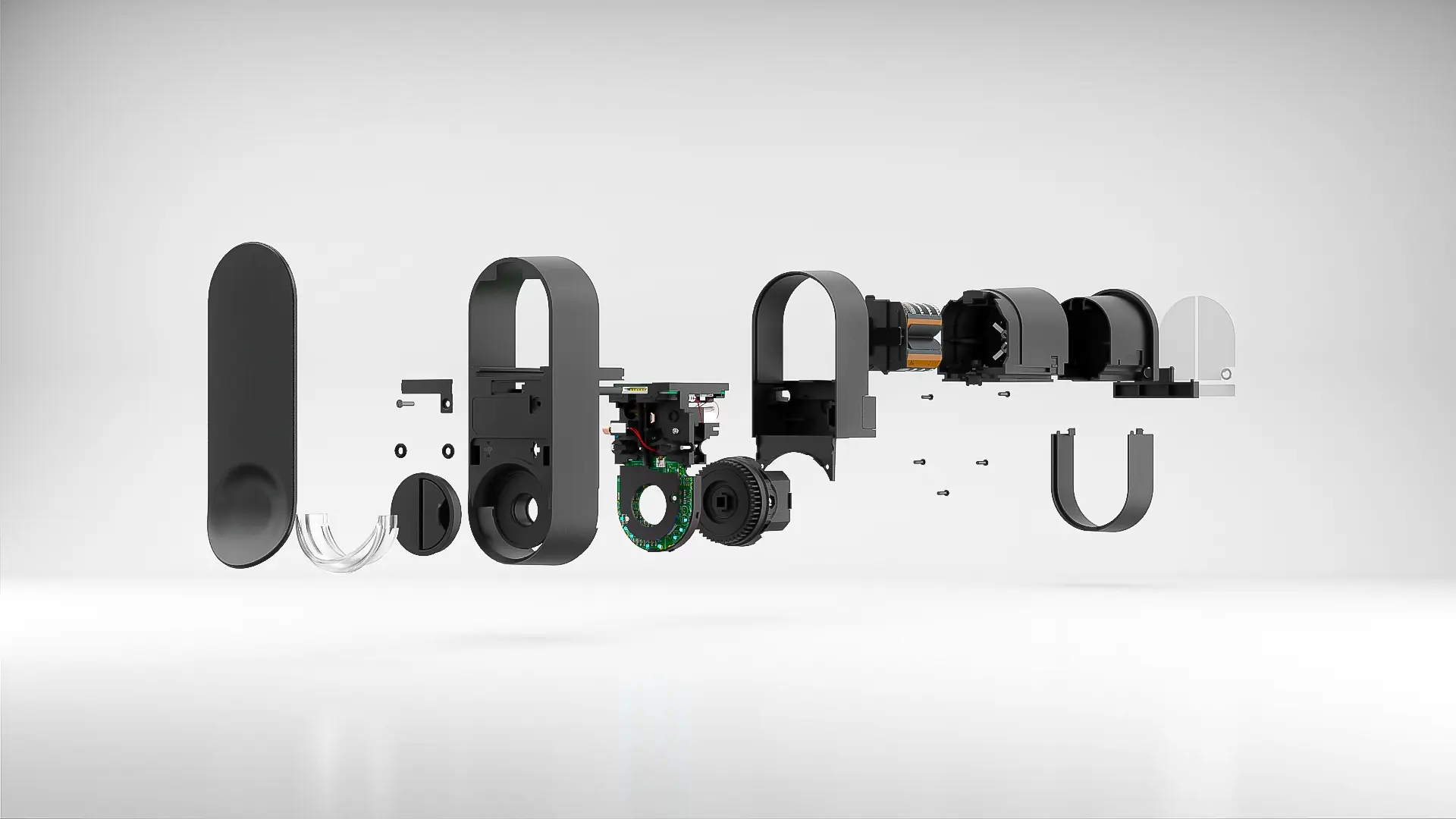 The bitlock PRO with its components depicted in an exploded view
