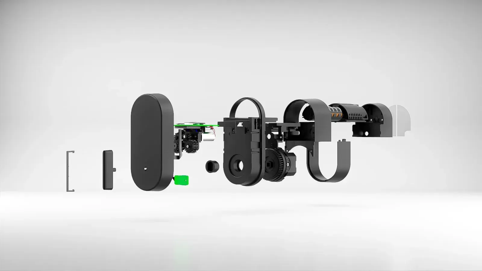 The bitlock MINI with its components depicted in an exploded view