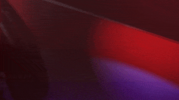 A gif animation of a presentation slide with branding keywords written on it, softly gliding onto a glass surface