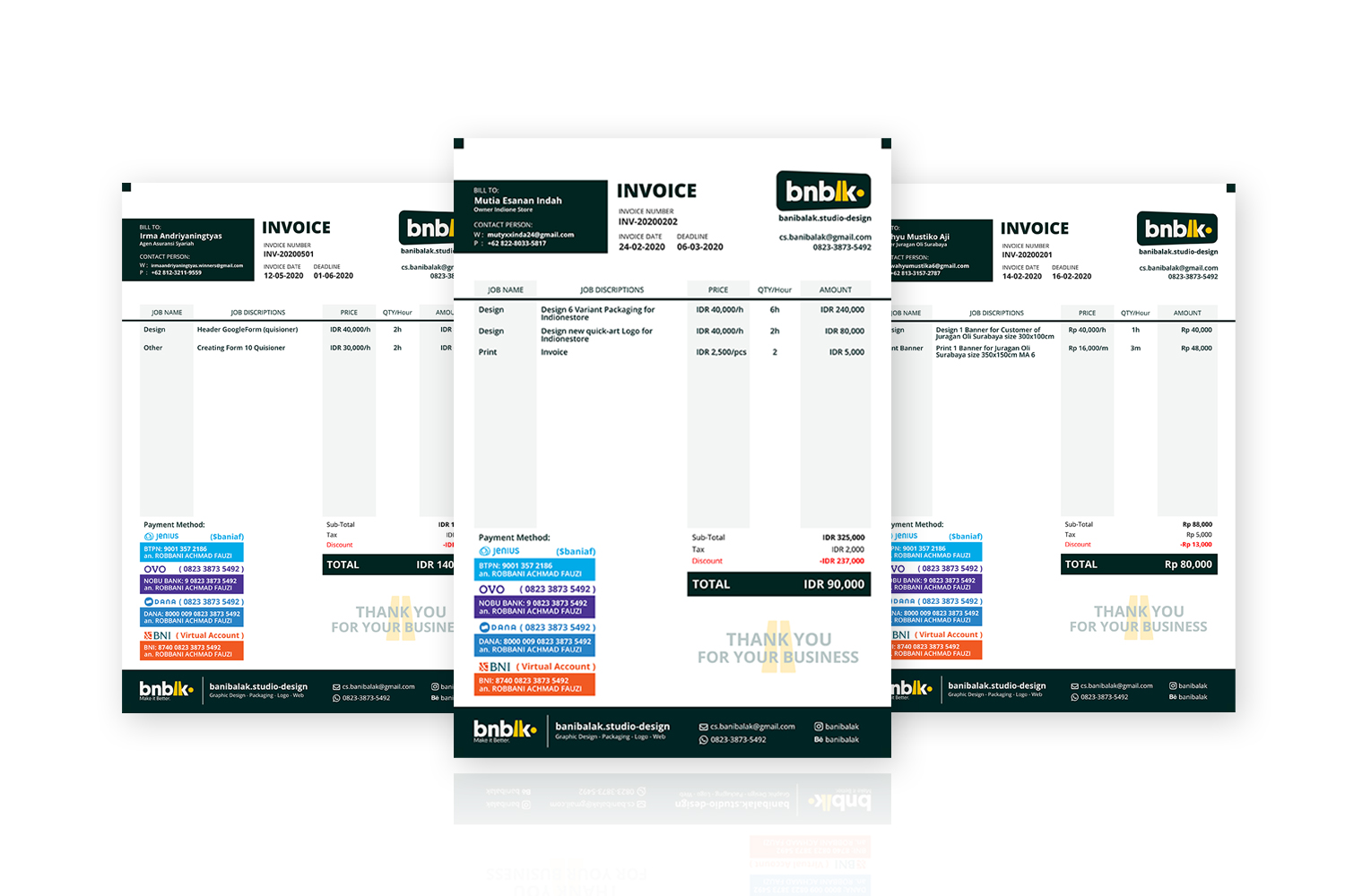 Digital Invoice BNBLK Stdio (Self-Project)