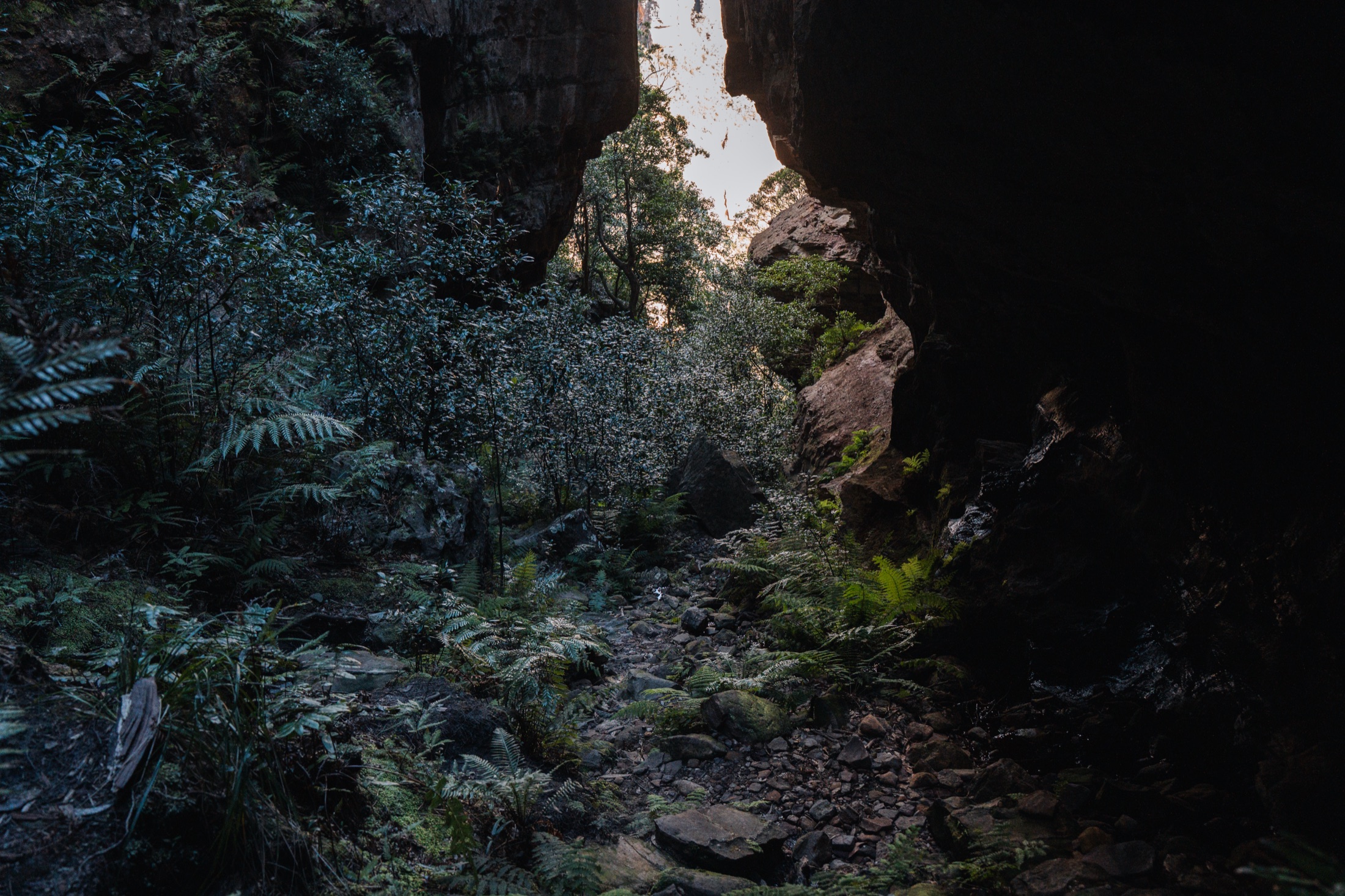 Devils Hole sandstone passage on the Nellies Glen loop, Katoomba
