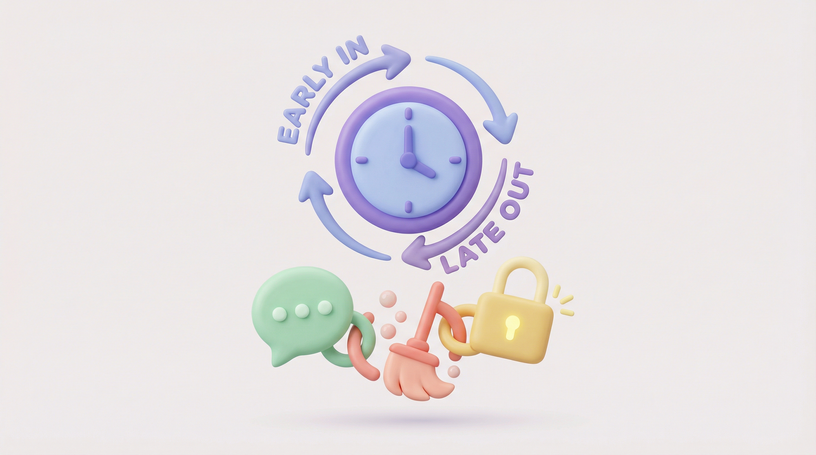 early check-in late check-out automation, vacation rental upsell revenue, STR cleaning schedule management, smart lock automation hospitality, property management ancillary revenue, automated guest upsells, short-term rental operations software, RevPAR optimization strategies, vacation rental housekeeping automation, flexible check-in checkout system, hotel check-in automation, STR revenue optimization