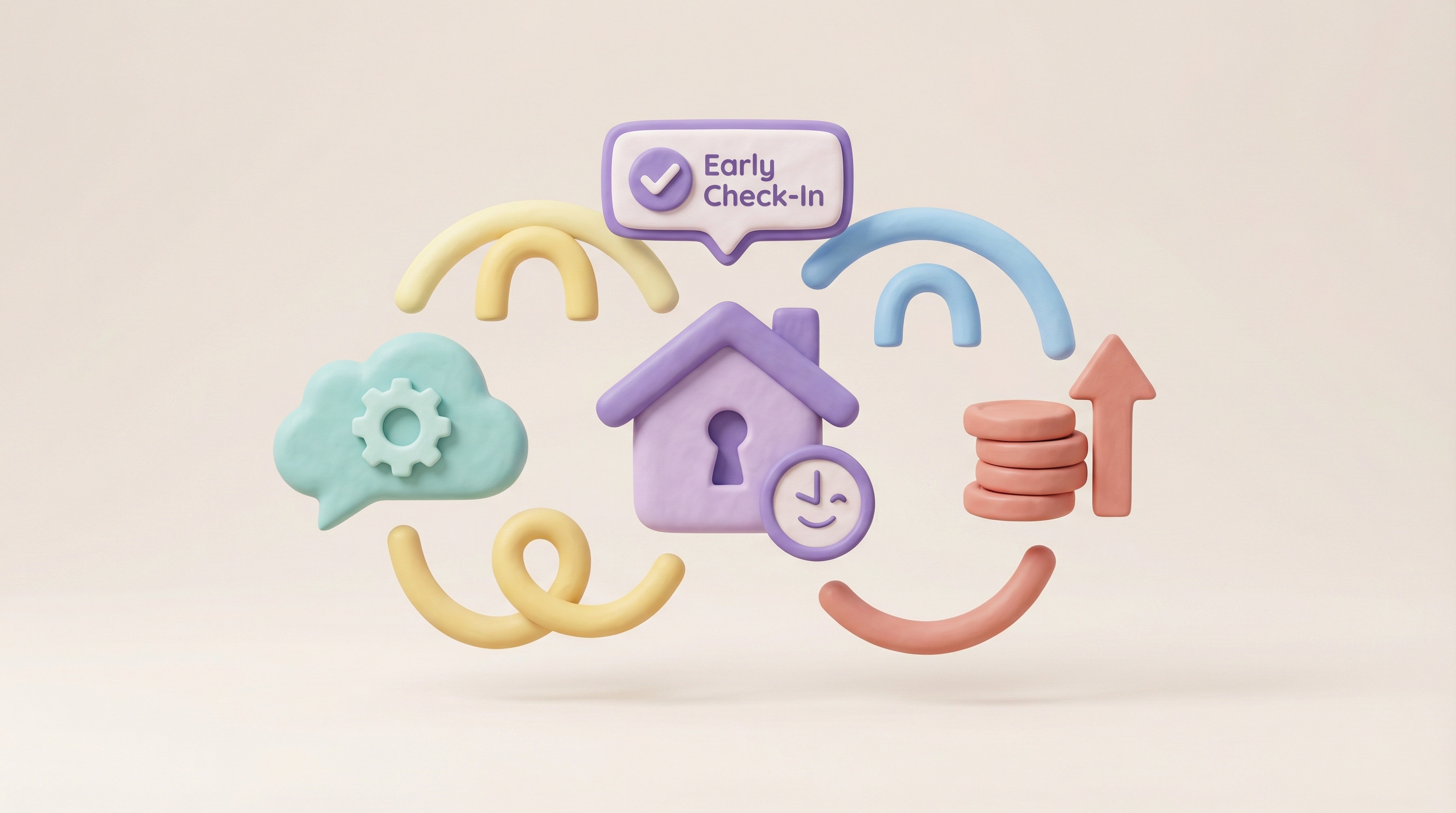 Automate vacation rental early check-in to capture upsell revenue. Integrate cleaning status, guest messaging & smart locks for zero-touch workflow.