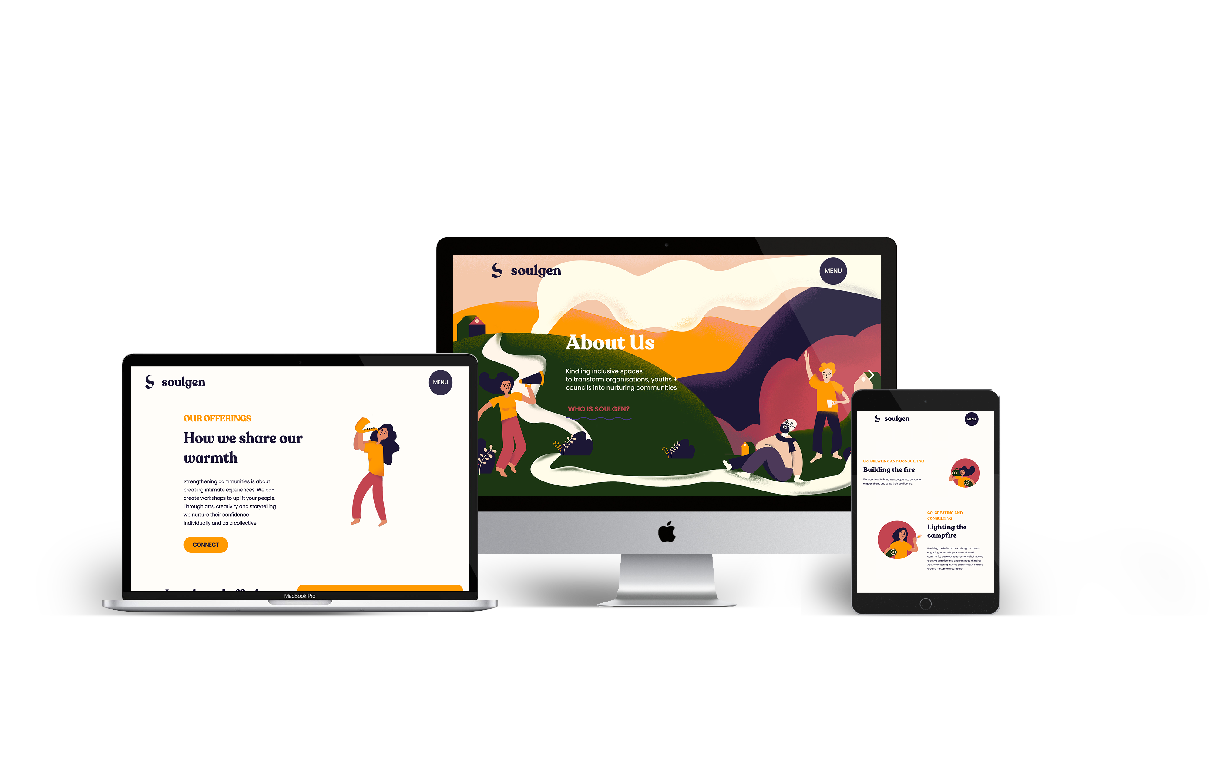 A mockup of a project