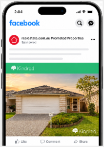 Kindred listing on a social media feed
