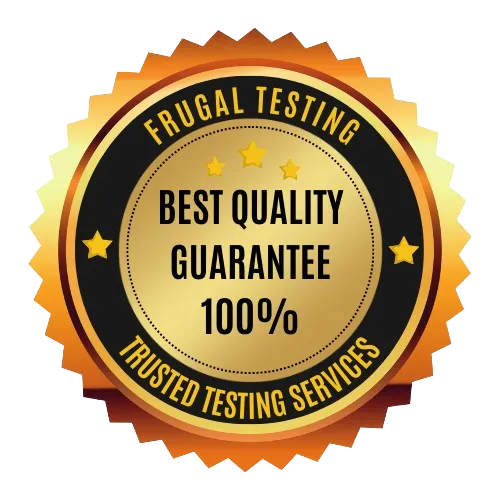 Frugal Testing Best Quality Badge