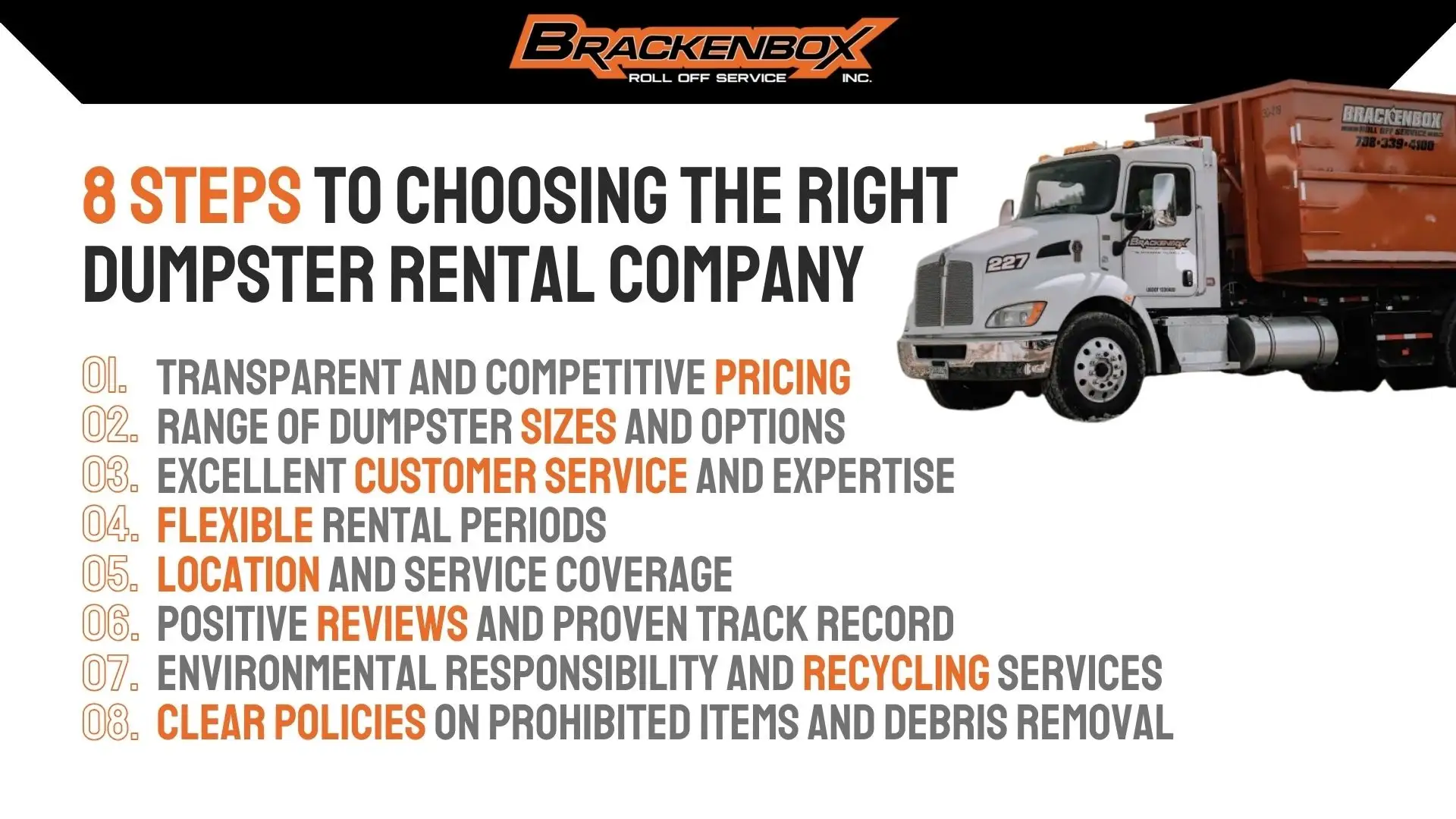 8 Steps to Choosing the Right Dumpster Rental Company