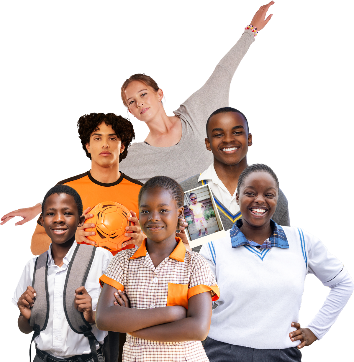 Six young Makers of Tomorrow standing together